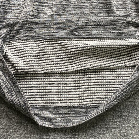 Reebok‎ Hoodie Mens L Gray Marble 1/4 Zip Double Knit Pullover Sweatshirt Logo - Picture 6 of 13